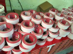 double sided red polyester tape