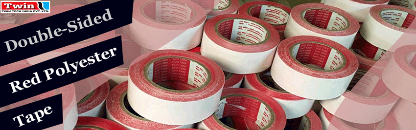 double-sided red polyester tape, adhesive tape, strong tape, industrial tape