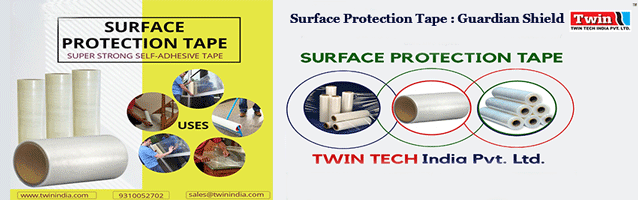 Self-adhesive surface protection tape